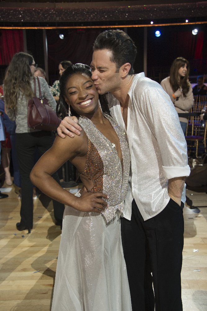 Simone Biles and Sasha Farber